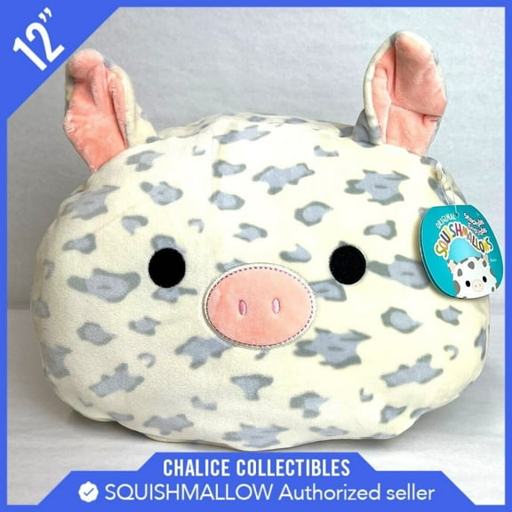 Squishmallows Kellytoy Easter Plush Stackable Rosie the Spotted Pig 12"