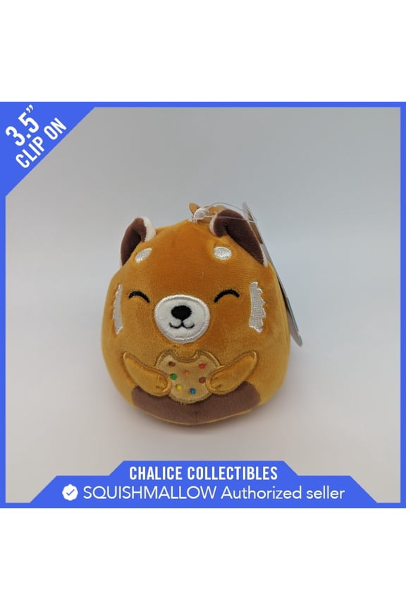 Squishmallows Kellytoy Plush Food Seth with Cookie Clip On Keychain 3.5"