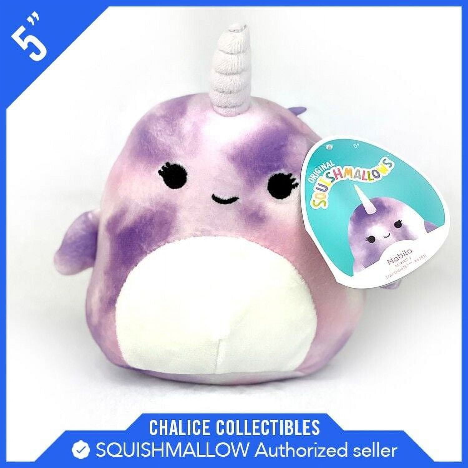 Squishmallows Kellytoy Plush Sealife Squad Nabila the Purple