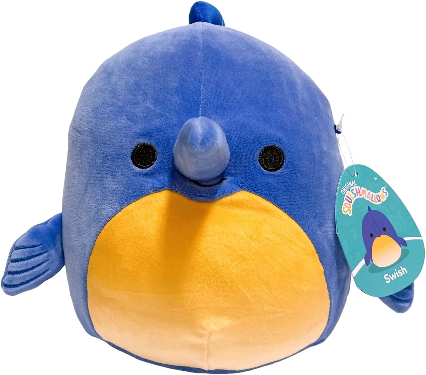Squishmallows Kellytoy Sea Life Squad 8" Swish the Swordfish Plush Toy