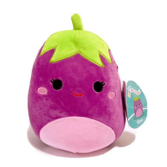 Squishmallows Kellytoy Veggie Squad 8" Glena the Eggplant Plush Doll