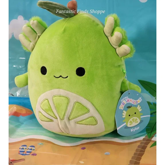 Squishmallows Kyler the Lime Axolotl 8" NWT Food Hybrid Crossover Series Squad