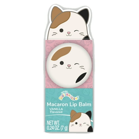 Squishmallows macaroon lip balm- Cam, Vanilla Flavored