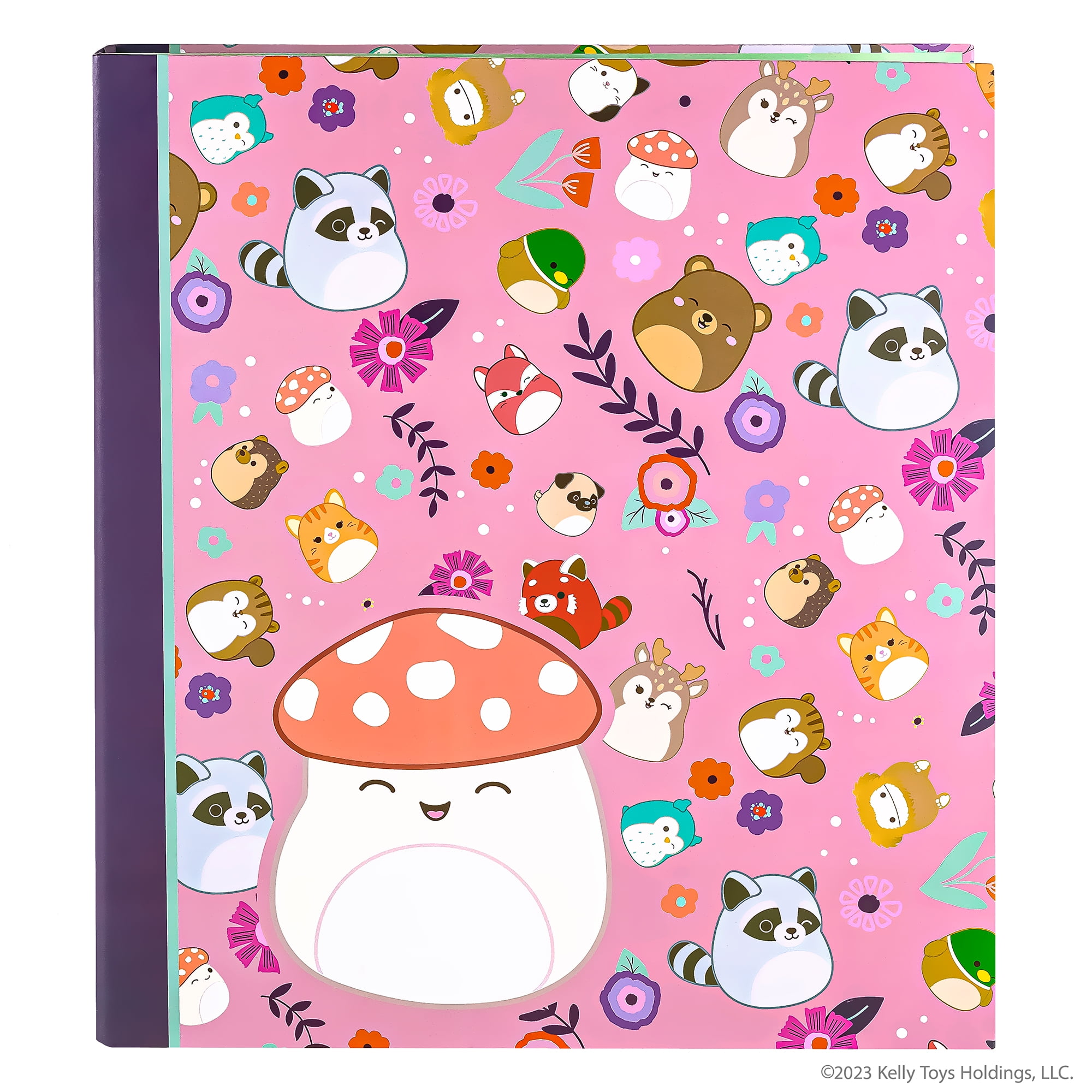 Squishmallows Malcolm the Mushroom 1.5 inch 3 Ring Binder, 1" Binder ...