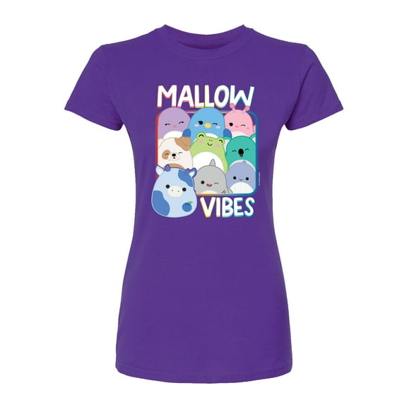 Squishmallows - Mallow Vibes - Juniors Fitted Short Sleeve Graphic T-Shirt