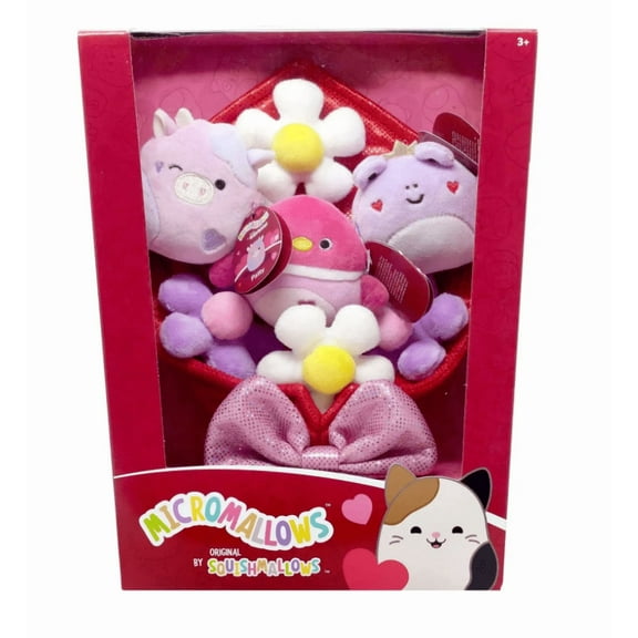 Squishmallows Micromallows 2025 Valentine's Day Francine, Patty & Della Plush Bouquet