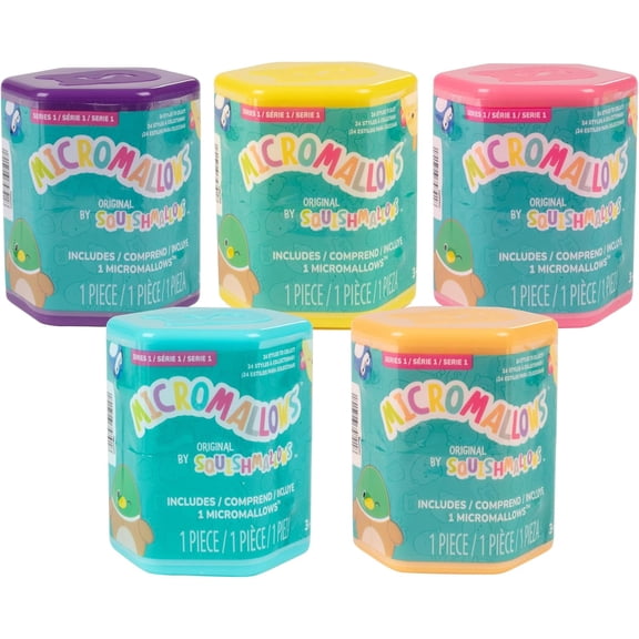 Squishmallows Micromallows Series 1 - 2" Mini Mystery Plush - 5 Pack - Official Jazwares Plush - Collectible Soft & Squishy Blind Capsules - Styles May Vary - Gift for Boys, Girls & Kids