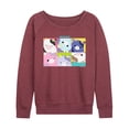 thumbnail image 1 of Squishmallows - Mooody Cow Grid - Women's French Terry Pullover Sweatshirt, 1 of 4