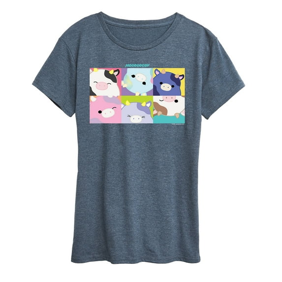Squishmallows - Mooody Cow Grid - Women's Short Sleeve Graphic T-Shirt
