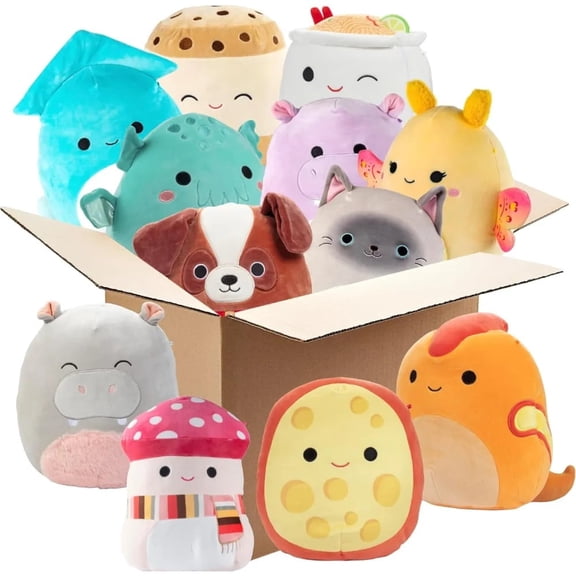 Squishmallows Mystery 10-Inch 3-Squish 2026 Value Pack - Get Three Large Plushes for Less - Collectible Soft & Squishy Stuffed Animal Toy - Gift Set for Kids, Girls & Boys