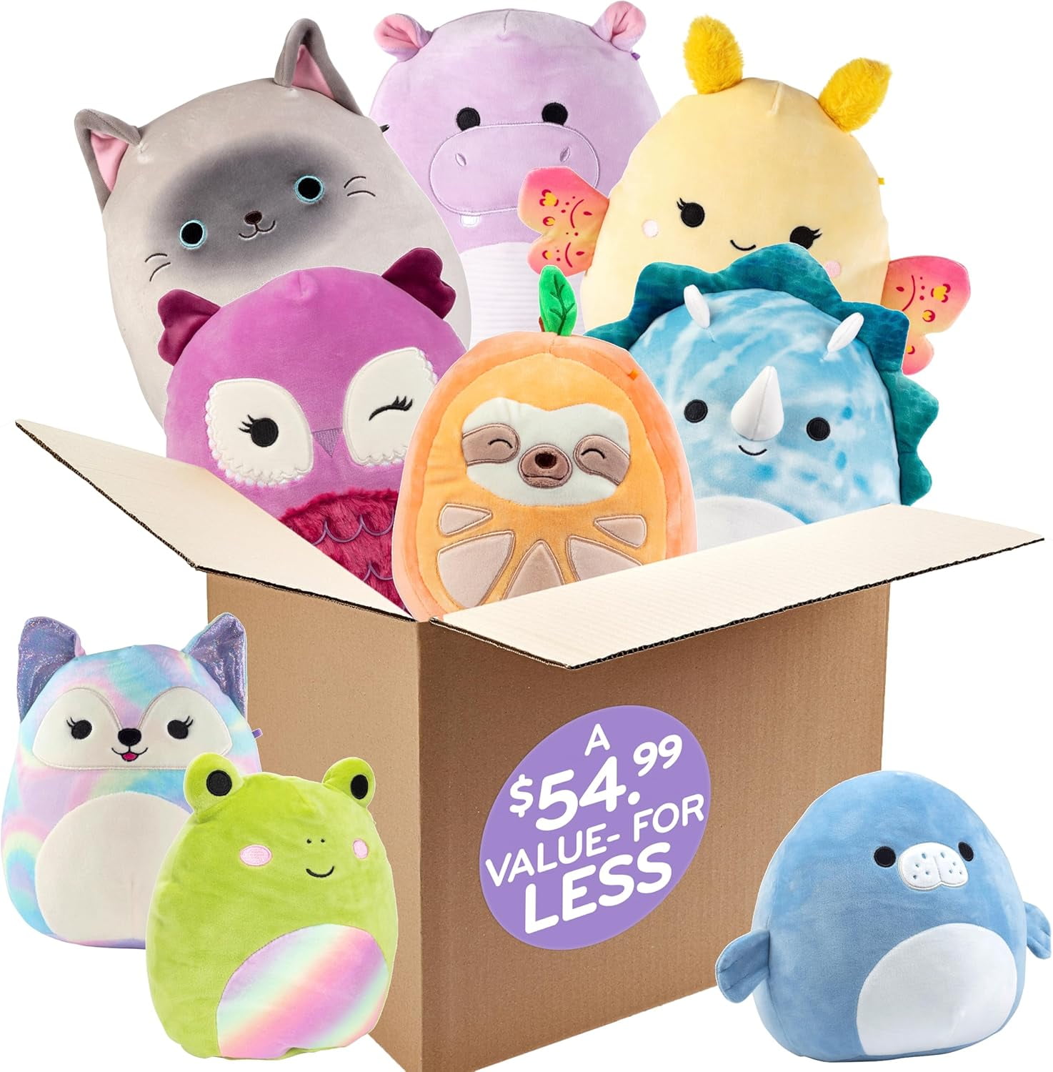 Squishmallows 10-Inch 3-Pack - Malcolm Mushroom, Gobrianna Turkey & Mead Apple Cider Plush Set