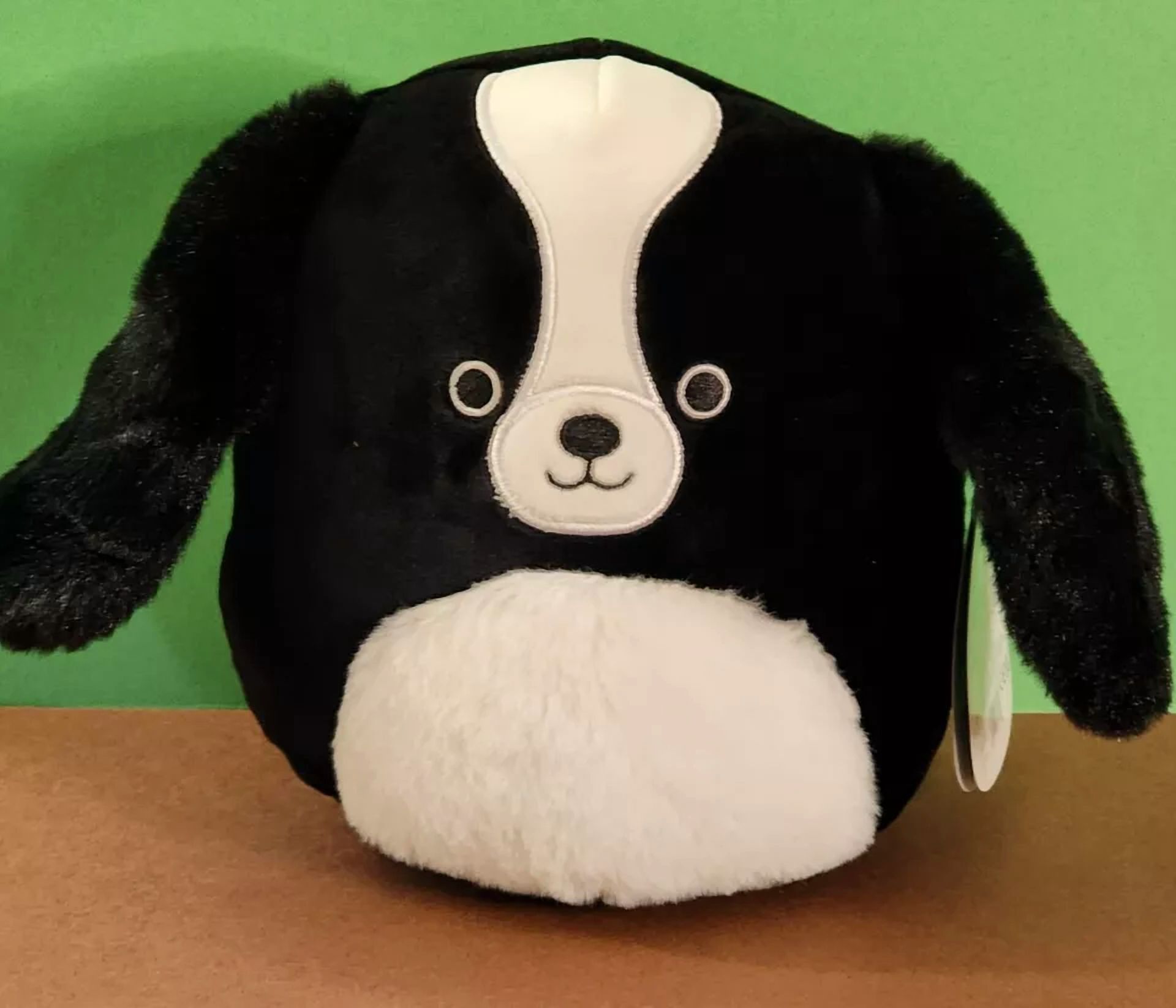 Squishmallows Nathaniel The Black White Cocker Spaniel Dog Puppy 7 