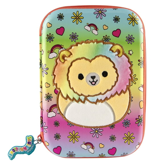 Squishmallows New Leonard the Lion Pencil Box, Hard Case, Multi Color