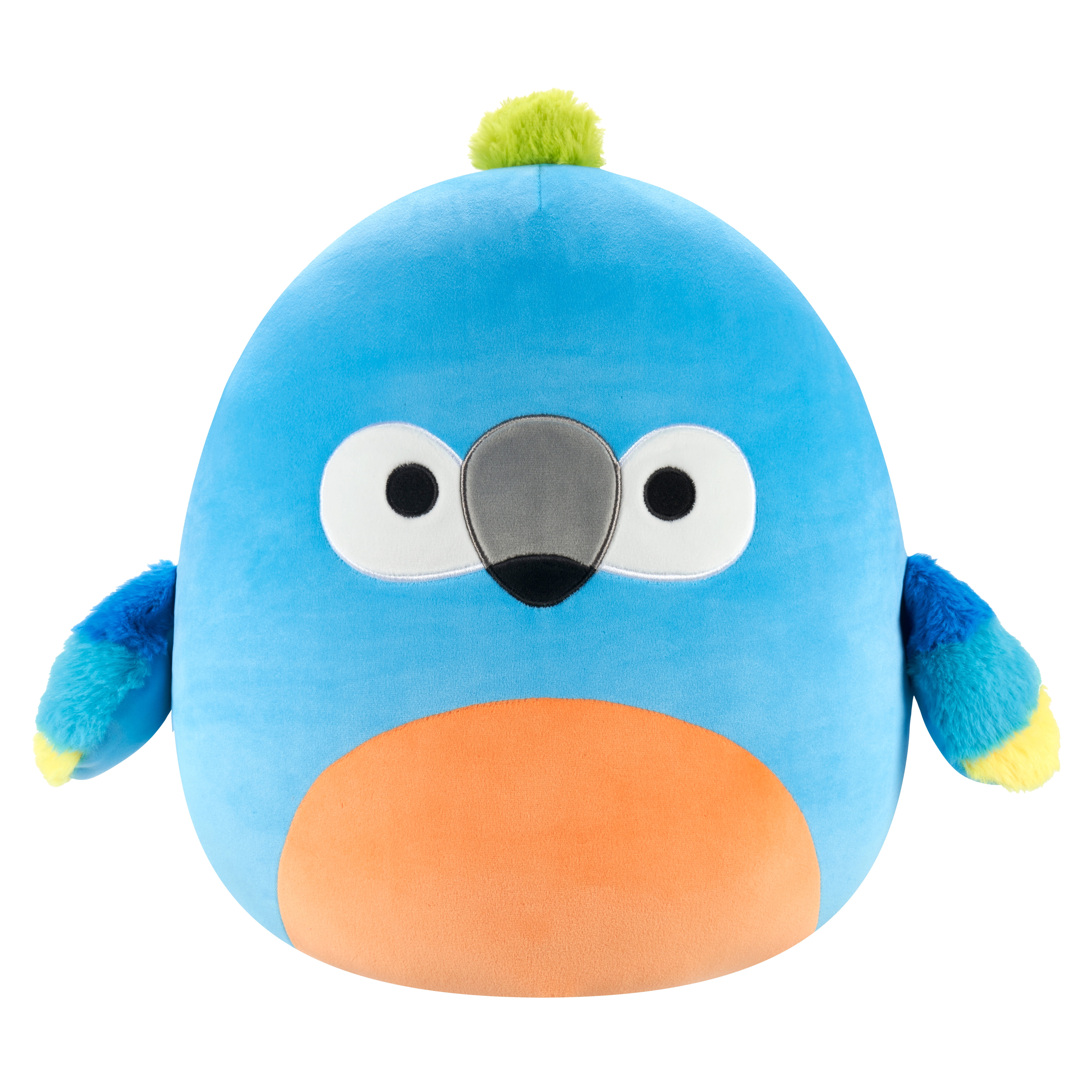 Squishmallows Official 14 inch Tenise the Blue & Orange Parrot - Child's Ultra Soft Stuffed Plush Toy