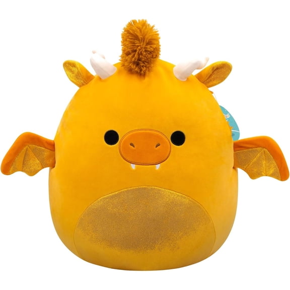 Squishmallows Official 16-Inch Preet Gold Dragon Plush, Ultrasoft Stuffed Animal Toy
