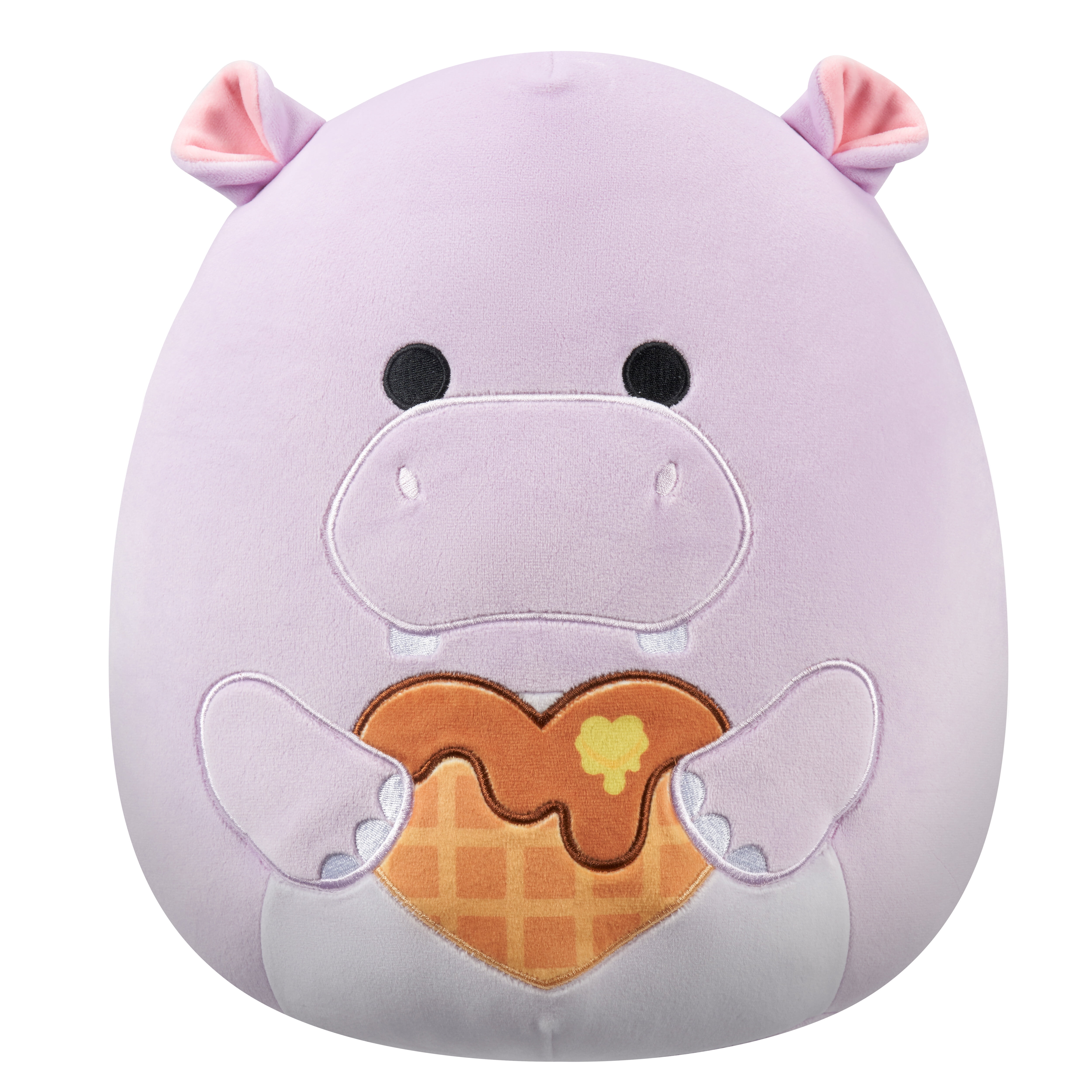 Squishmallows Official 16 inch Hanna the Purple Hippo Holding a Waffle - Child's Ultra Soft Stuffed Plush Toy