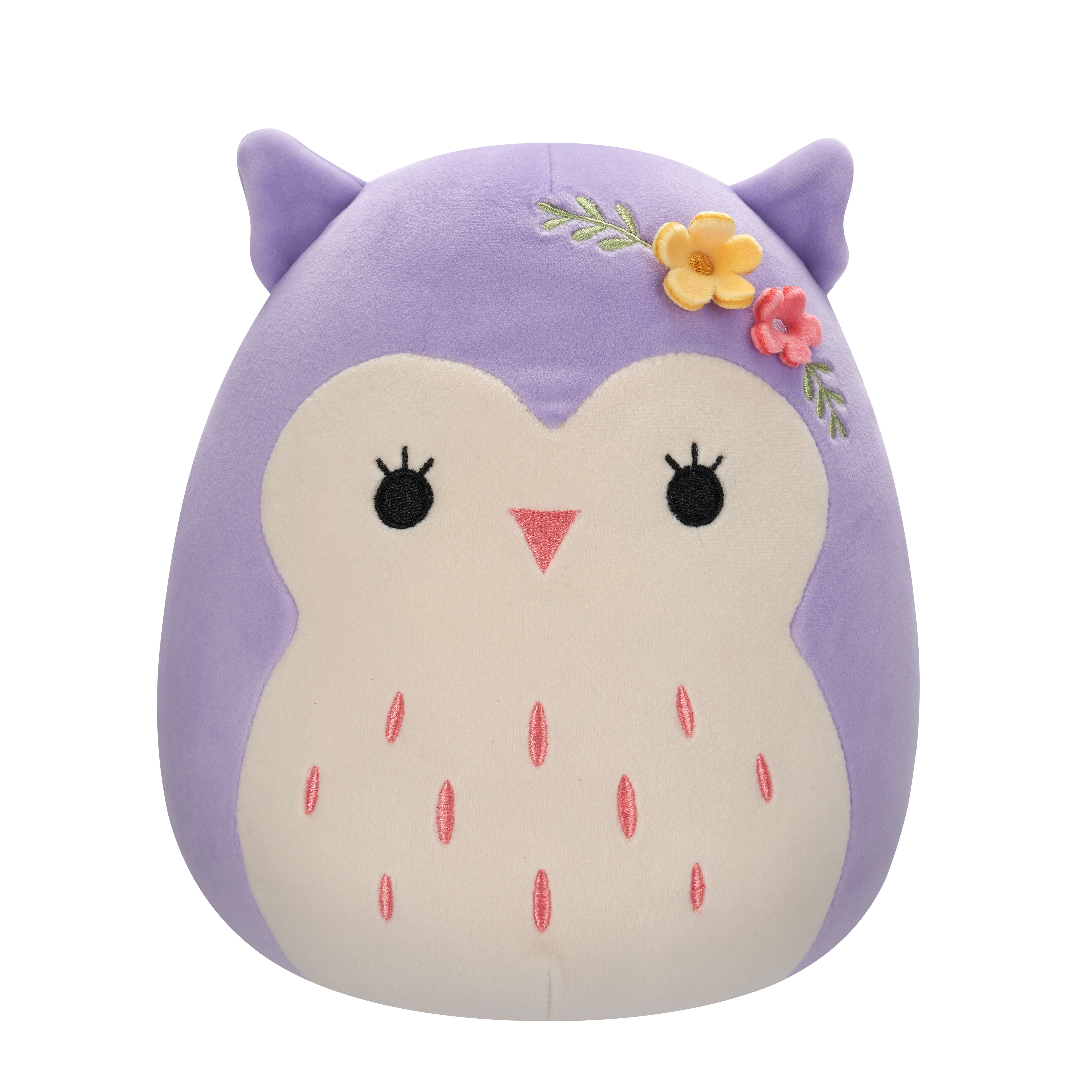Squishmallows 8 Holly the Purple Owl with Flower Pin - Ultra Soft Easter Plush Toy