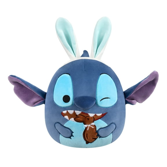 Squishmallows 8” Disney Stitch Eating Chocolate Bunny - Ultra Soft Easter Plush Toy