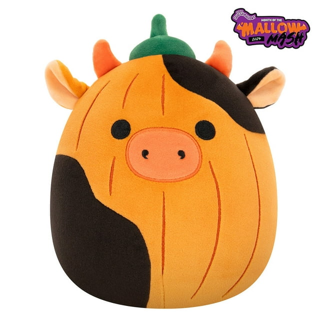 Squishmallows Official Connor the Pumpkin Cow, 8-Inch Select Series ...