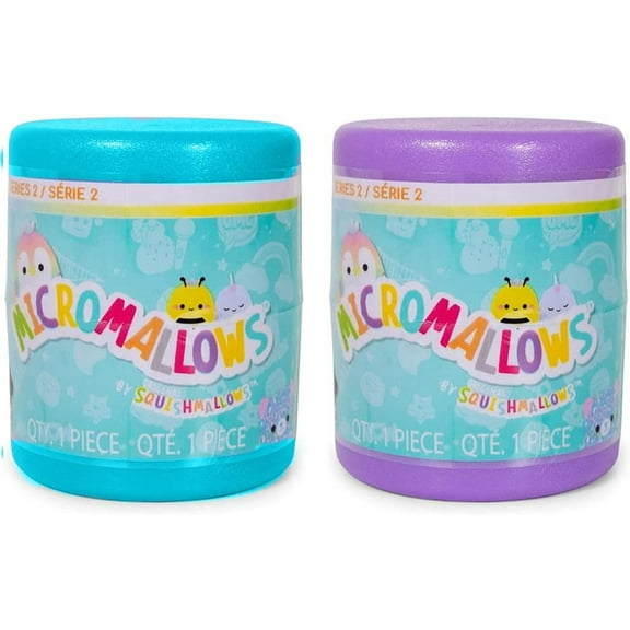 Squishmallows Official KellyToy Micromallows 2.5 Mystery Squad Series 2 in Sealed Capsule Plush Stuffed Toy (2 Pack (Capsule Colors Will Vary))