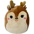 thumbnail image 1 of Squishmallows Official KellyToy Squisharoys Holiday Christmas 2023 - Soft Corduroy Fabric - Choose Character and Size Darla Deer Reindeer, 8 Inch, 1 of 4