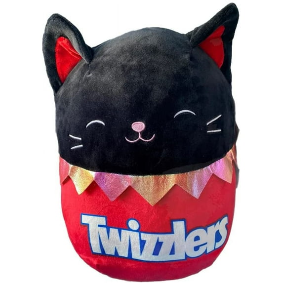 Squishmallows Official Kellytoy 12 Inch Soft Plush Squishy Toy Animals (Autumn Black Cat Twizzlers)