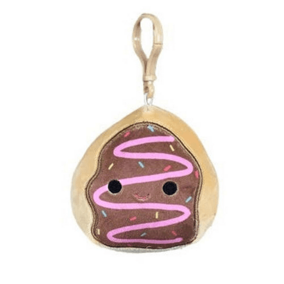 Squishmallows Official Kellytoy 3.5" Clip On Deja the Donut Plush Toy S3 #1410