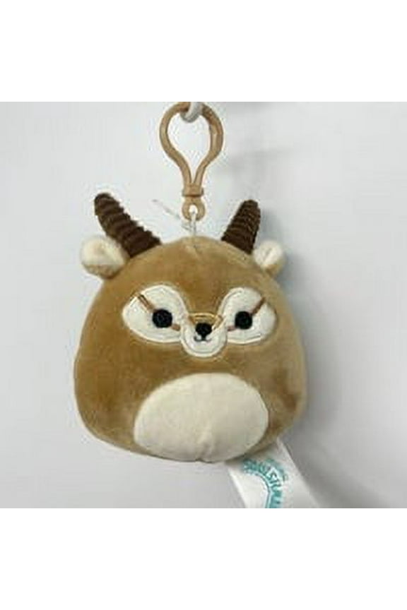 Official Kellytoy 3.5 Inch Clip On Bag Keychain Backpack Clips Squishy Soft Plush Toy Animal (Shena Tie Dye Dog)