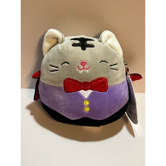 Squishmallows Official Kellytoy 5 Inch Soft Plush Squishy Toy Animals (Tally Vampire Cat)