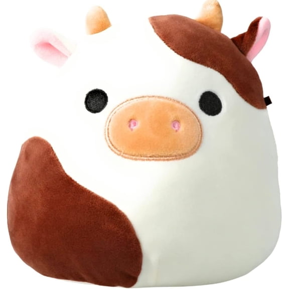 Squishmallows Official Kellytoy 7 Inch Soft Plush Squishy Toy Animals (Ronnie the Cow)