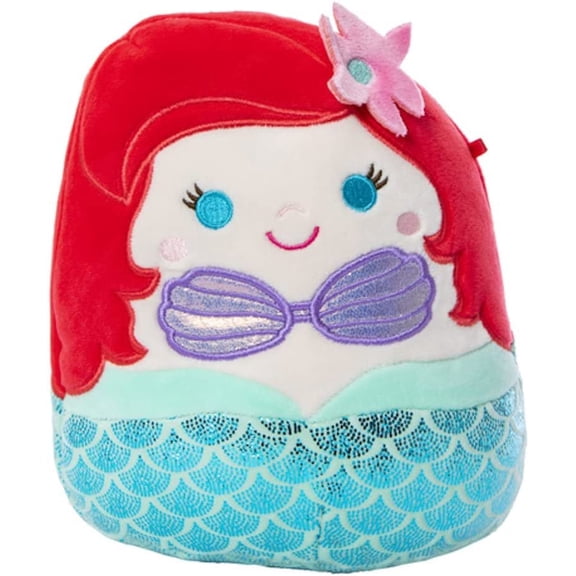 Squishmallows Official Kellytoy Disney Characters Squishy Soft Stuffed Plush Toy Animal (6.5 Inch, Ariel)