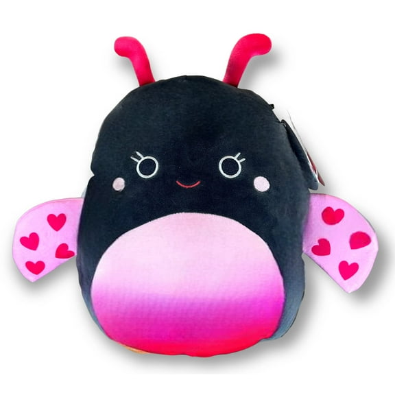 Squishmallows Official Kellytoy Ladee Ladybug Hot Pink, Red and Black 11 Inch Insect Plush