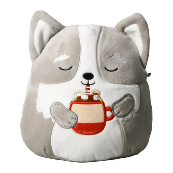 Squishmallows Official Kellytoy Plush 7.5 Inch Squishy Stuffed Toy Animal (Casmir The Husky with Hot Cocoa)
