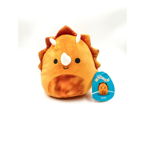 Squishmallows Official Kellytoy Plush 7.5 Inch Squishy Stuffed Toy Animal (Lyan the Triceratops)