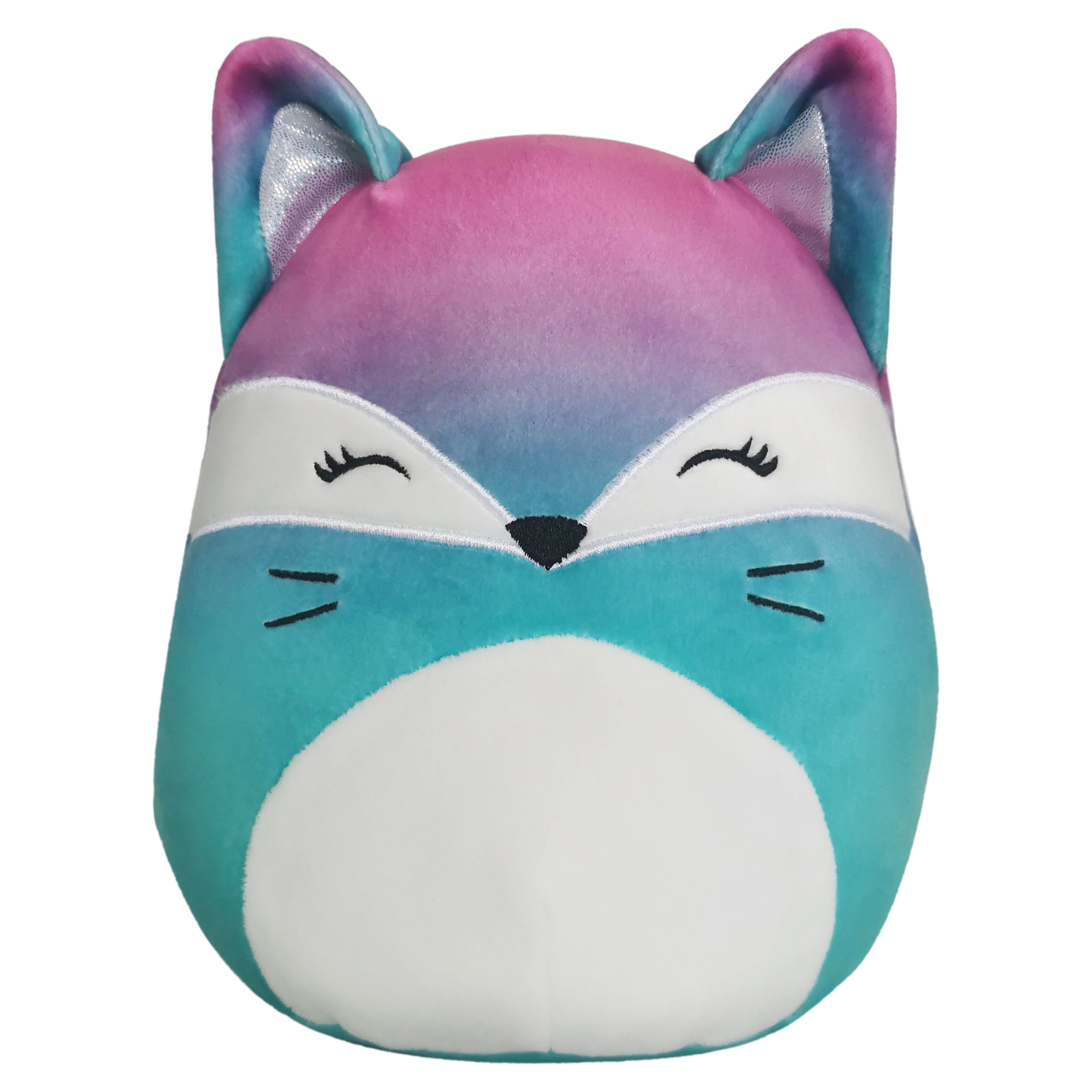 Squishmallows Official Kellytoy Plush 7.5 inch Pink And Blue Fox
