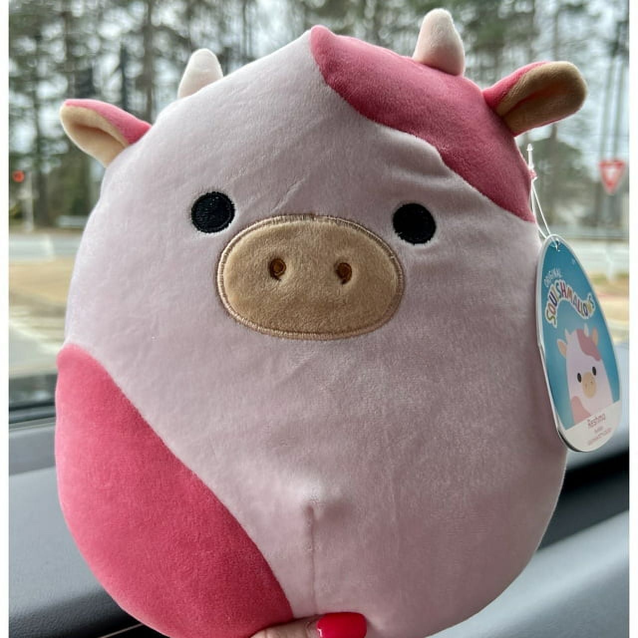 Squishmallow Official Kellyto 16 Inch Clay the Pink Cow Wildlife Farm  Ultimate Soft Plush Toy