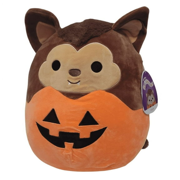 Squishmallows Official Kellytoy Plush 8 inch Wade The Werewolf Pumpkin - Halloween Stuffed Plush Toy