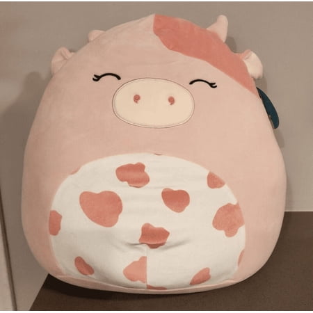 Squishmallows Official Kellytoy Squishy Soft Plush 16 Inch, Clay The Pink Cow