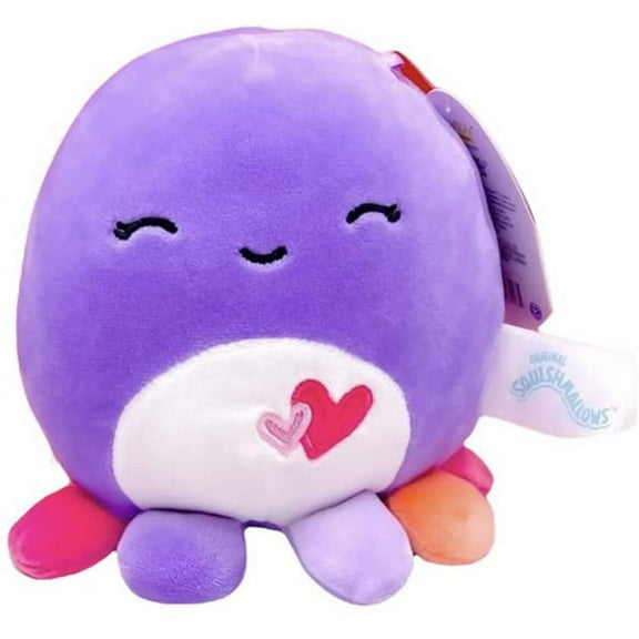 Squishmallows Official Kellytoy Valentines Squad Squishy Soft Plush Toy Animal (5 Inch, Buela Octopus)