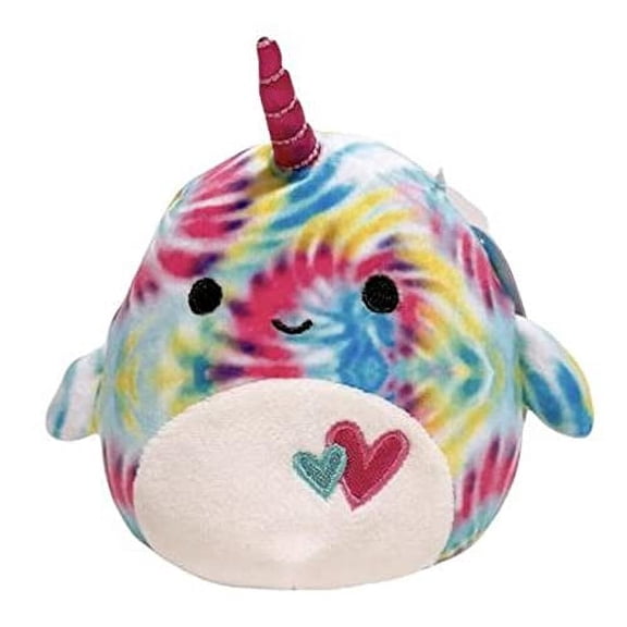 Squishmallows Official Kellytoy Valentines Squad Squishy Soft Plush Toy Animal (5 Inch, Milaina Narwal)