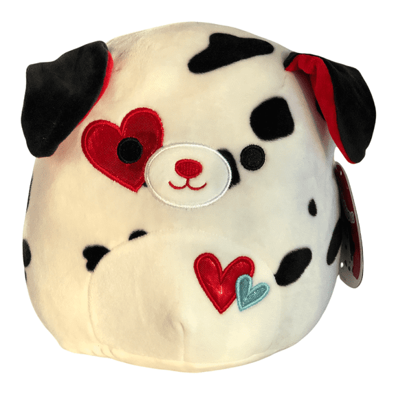 Squishmallows Official Kellytoy Valentines Squad Squishy Soft Plush Toy Animal (8 Inch, Dustin Dalmatian Dog)