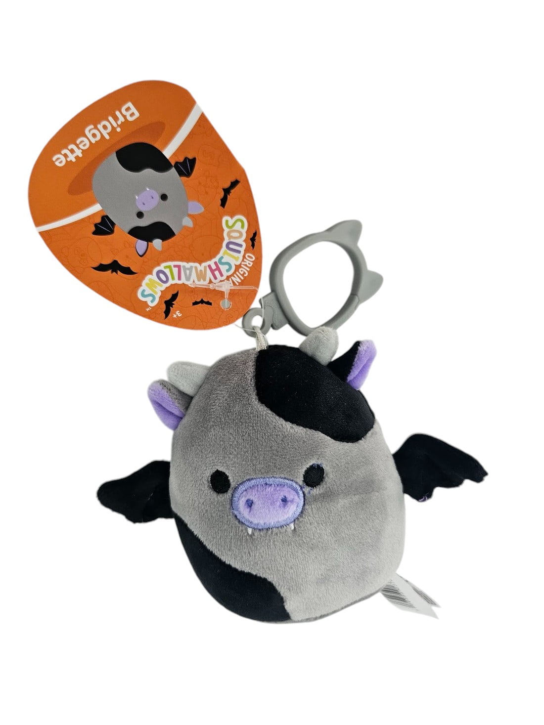 Squishmallows Official Kellytoys 3.5 Inch Bridgette the Black and Gray ...