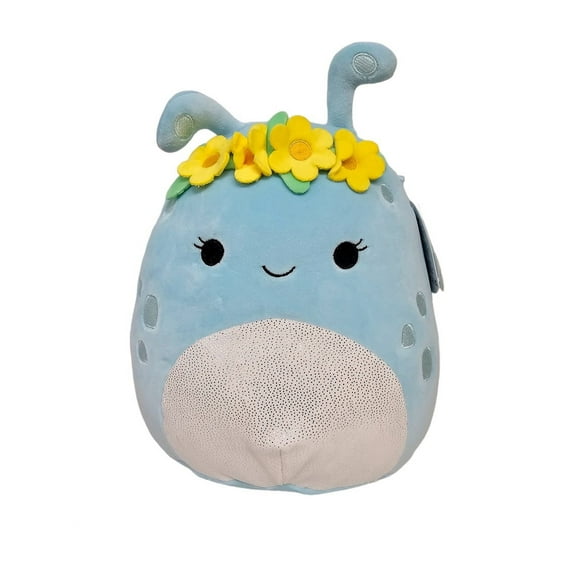 Squishmallows Official Kellytoys Plush 12 Inch Natnat the Blue Alien With Floral Headband Ultimate Plush Stuffed Toy