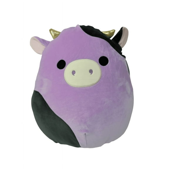 Squishmallows Official Kellytoys Plush 14 Inch Alexie the Black and Purple Cow Ultimate Soft Plush Stuffed Toy