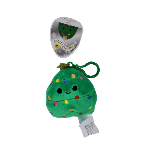 Squishmallows Official Kellytoys Plush 3.5 Inch Carol the Christmas Tree Clip-On Stuffed Toy