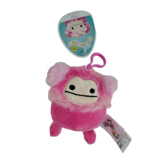 Squishmallows Official Kellytoys Plush 3.5 Inch Hailey the Pink Bigfoot Clip-on Plush Stuffed Toy