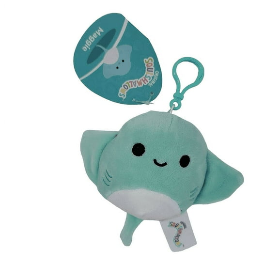 Squishmallows Official Kellytoys Plush 3.5 Inch Maggie the Teal Stingray Clip-on Plush Stuffed Toy