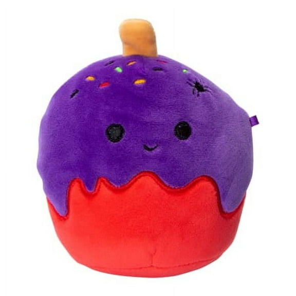 Squishmallows Official Kellytoys Plush 4.5 Inch Habib the Purple and Red Candy Apple Halloween Edition Ultimate Soft Stuffed Toys