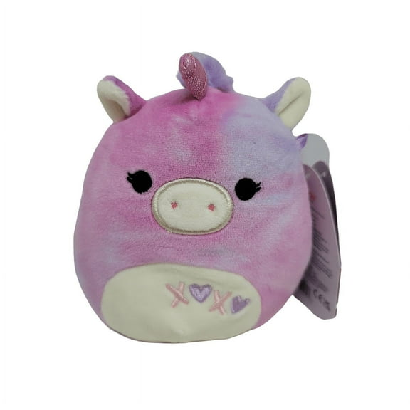 Squishmallows Official Kellytoys Plush 4.5 Inch Lola the Purple Unicorn Valentines Edition Ultimate Soft Plush Stuffed Toy