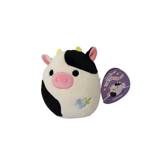 Squishmallows Official Kellytoys Plush 5 Inch Connor the Cow with Flower Belly Embroidery Ultimate Stuffed Toy